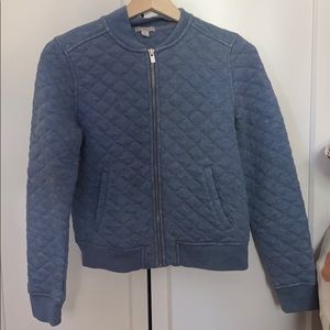 Quilted bomber jacket